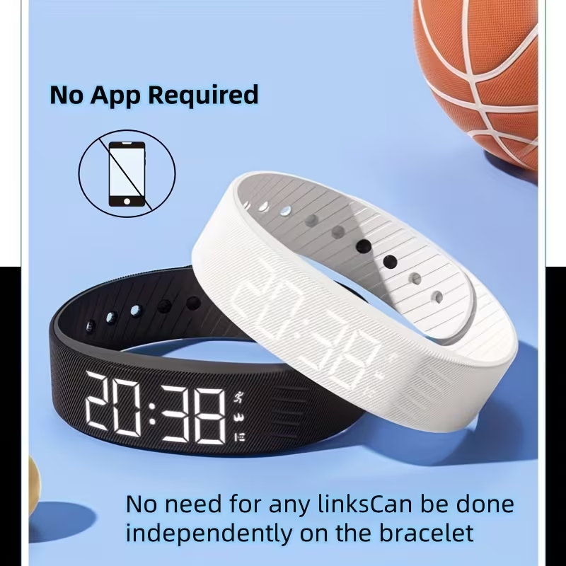 Multi-Functional Minimalist and Stylish Unisex Digital Watch with Alarm, Pedometer, Stopwatch, Luminous Display. A Fashionable Sports Multi-Function Wristwatch for Students, Comfortable to Wear Without Feeling. Perfect Holiday Gift for Any