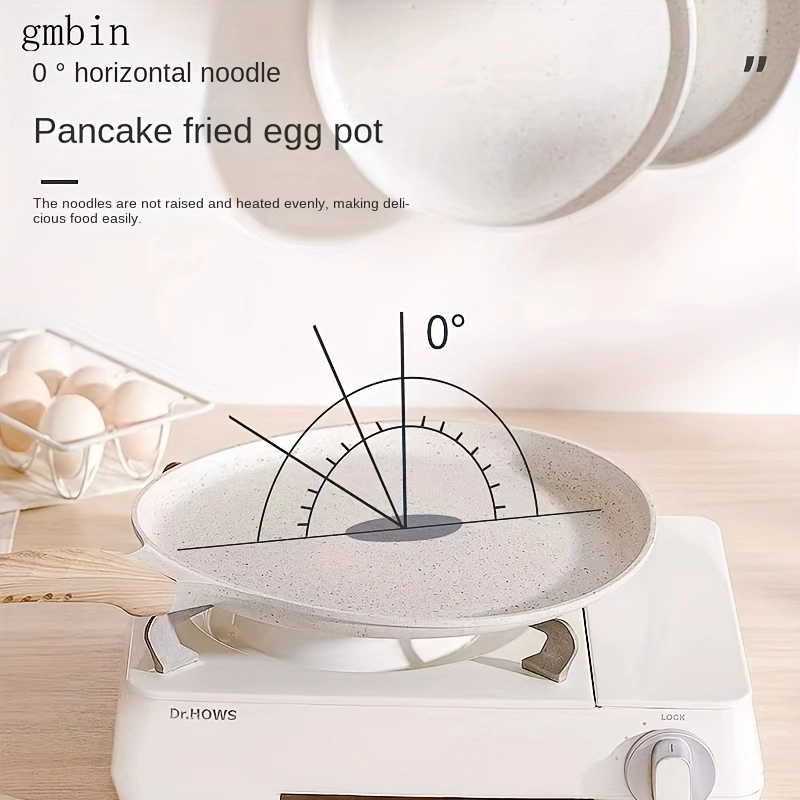 Non-stick crepe frying pan, suitable for crepes, tortillas, and risotto - induction cooker compatible. Features a non-stick coating on the bottom for even heat distribution and easy cleaning.