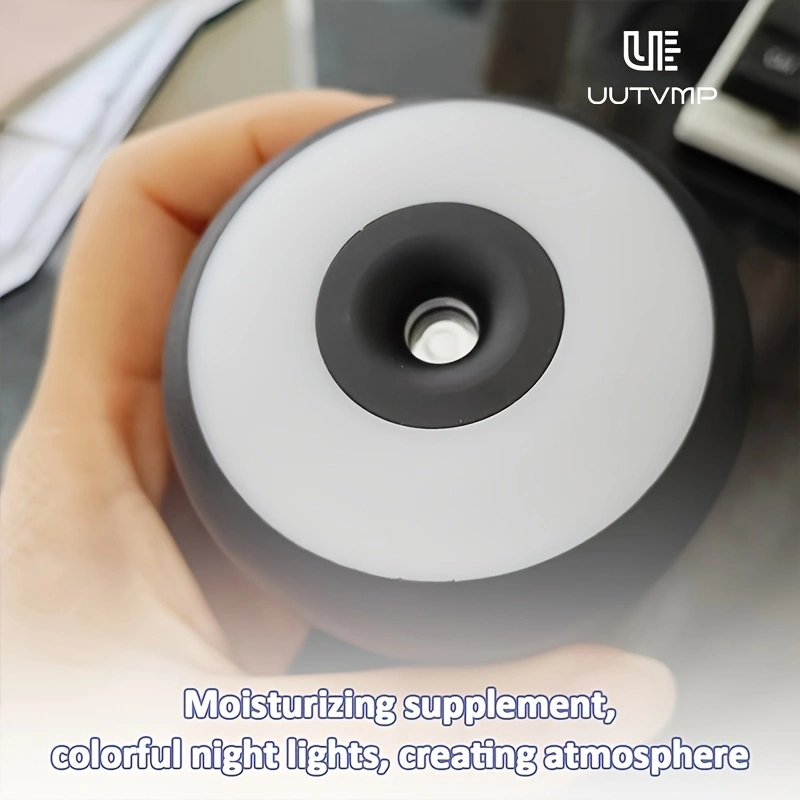 Mini portable humidifier, USB small quiet high-mist humidifier, seven-color ambient light, car and home humidifier.