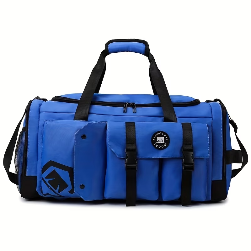 Hidden Strap Large Capacity Travel Backpack, Detachable Single Shoulder Crossbody Bag Strap, Multifunctional Sports Fitness Bag, Independent Shoe Compartment, Large Main Pocket, Front Storage Bag with Side Zipper Pockets