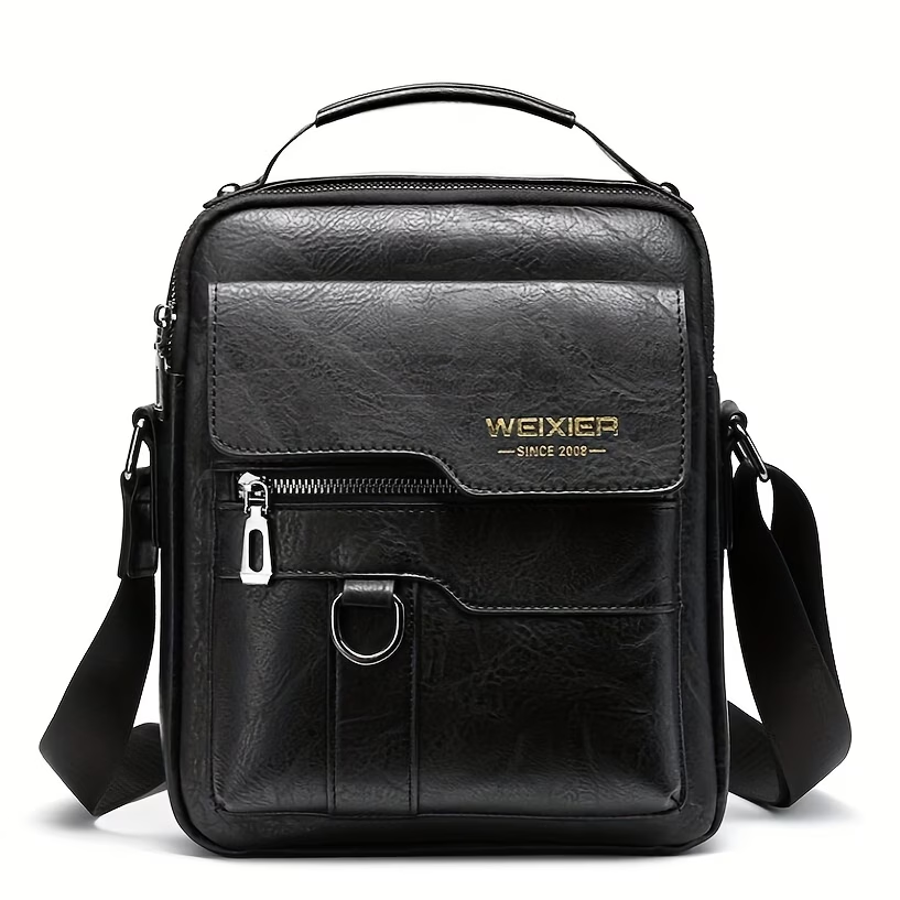 Fashionable High-End Vintage Shoulder Bag, Vertical Business Versatile Casual Crossbody Commuter Messenger Bag