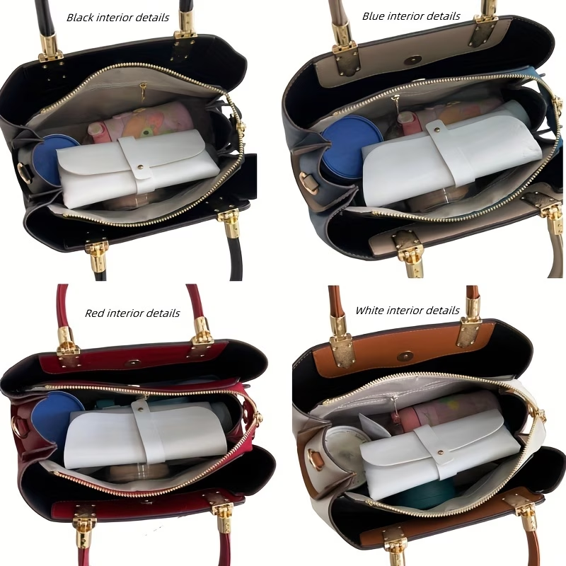Ladies' Handbag, Fashionable Large-Capacity Elegant Commuter Bag with Detachable and Adjustable Shoulder Strap, Can Be Worn as a Shoulder or Crossbody Bag