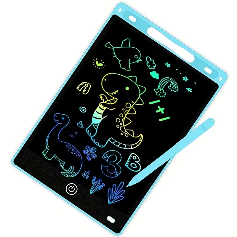Four Colors Available 8.5inch LCD Writing Board - Erasable Writing and Drawing Board for Kids Ages 3-8 - Electronic Sketch and Doodle Board with Colorful Frame, Educational Birthday Gift for Boys and Girls, PVC Material