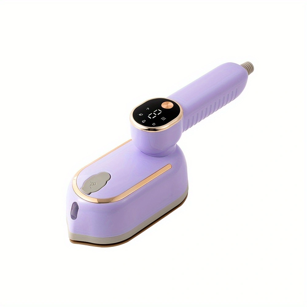 Digital display handheld garment steamer, travel-friendly portable iron, household steam iron for ironing clothes, intelligent five-level adjustment, wet and dry use, quick wrinkle removal iron.