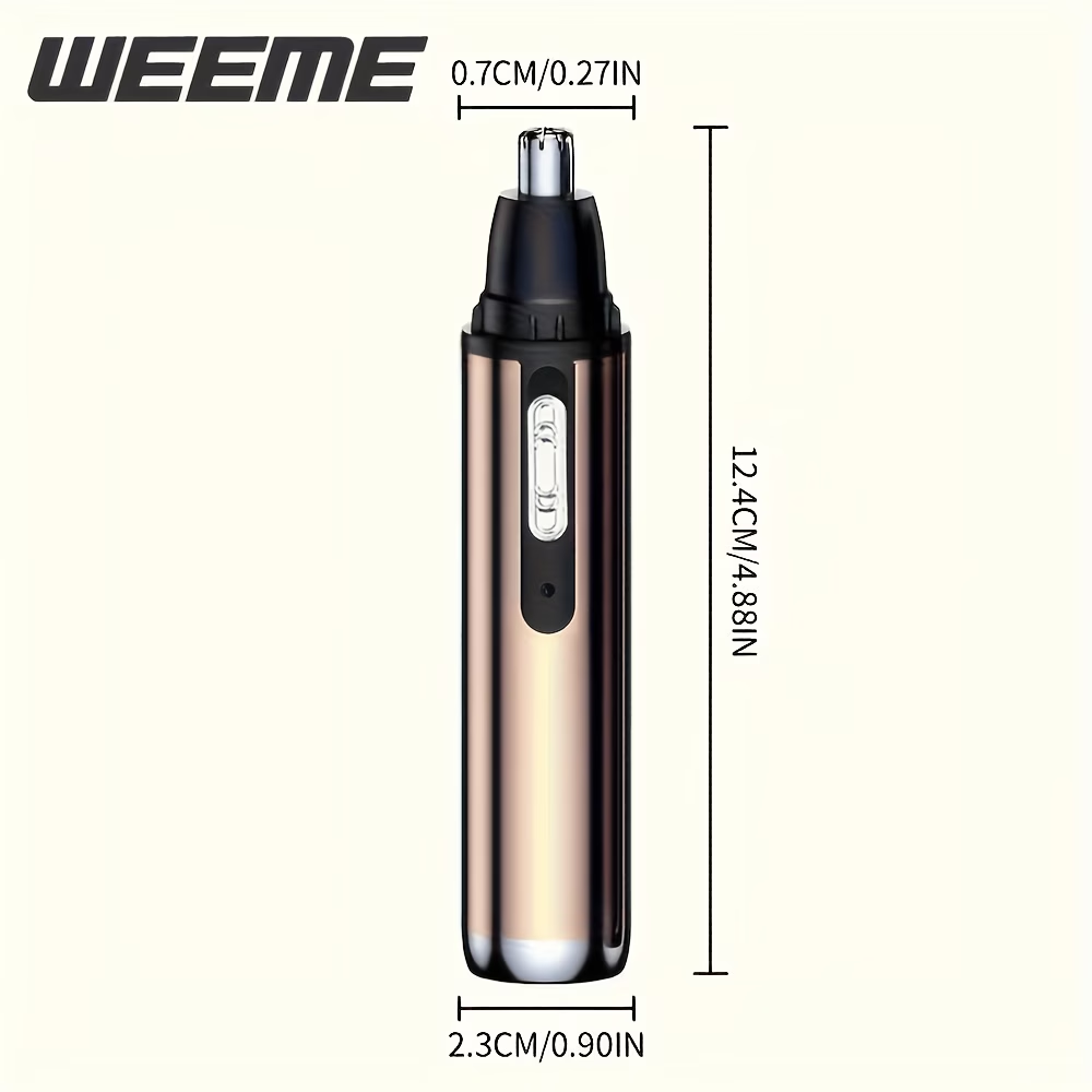 Electric Nose Hair Trimmer, USB Rechargeable Nose and Ear Hair Clipper, Unisex Nose Shaver, Eyebrow and Facial Hair Removal Device