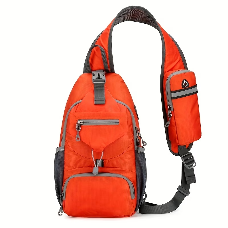 1pc Outdoor Lightweight Chest Bag, Multifunctional Crossbody Bag With Shoulder Strap For Travel, Mountaineering, And Hiking
