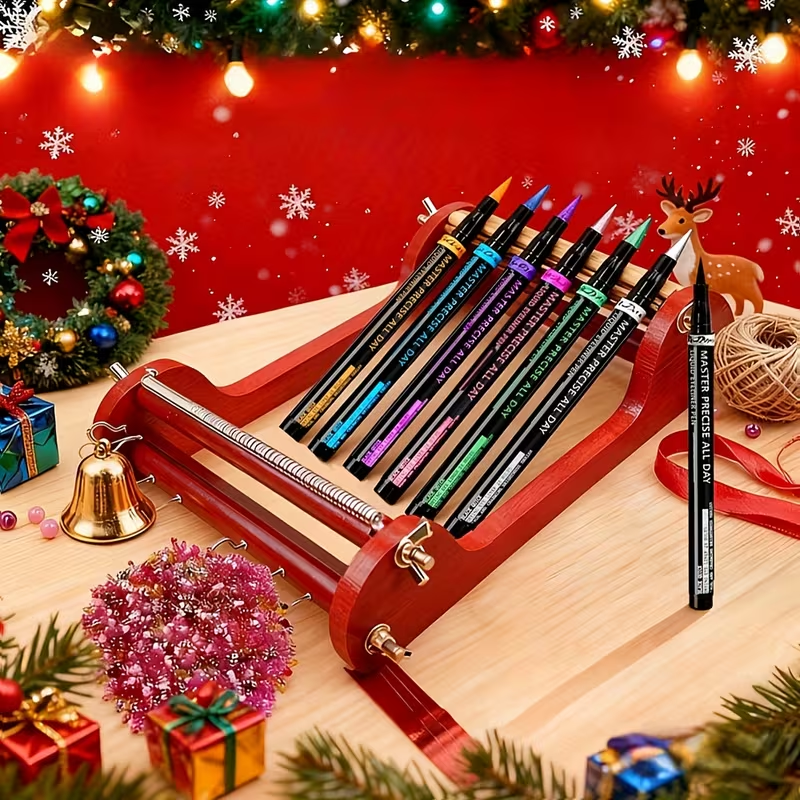 Dual-Headed Design Liquid Eyeliner And Eyeshadow Pencil, 7-Color, Long-Lasting & Non-Smudge, Fashionable Makeup for Spring And Summer