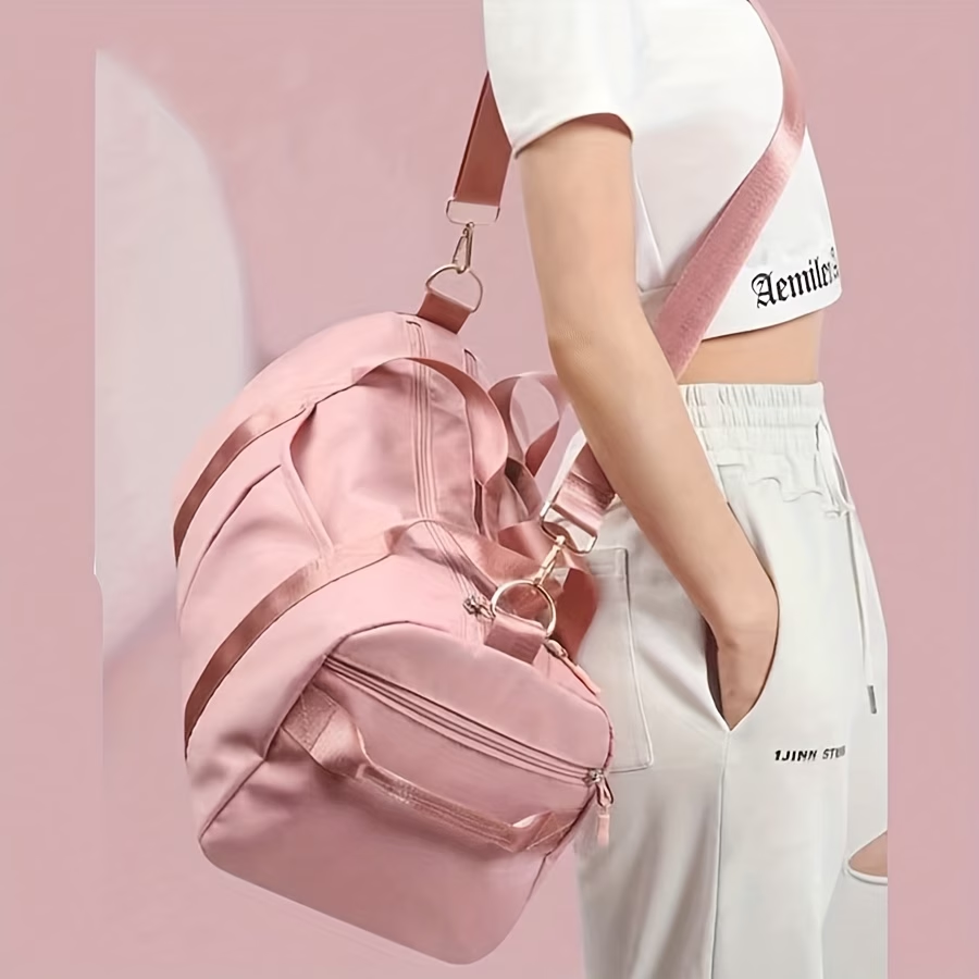 Large-Capacity High Quality Suitable for for Travel, Gym & School Bag with Dry-Wet Separation Compartments, Multifunctional Portable Carry-On Overnight Bag, Nylon Tote for Swimming, Skiing, Business, for &, Bright
