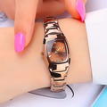 1 Elegant Women'S Quartz Wrist Watch | Tonneau Case, Stainless Steel Band, Non-rechargeable Button Battery