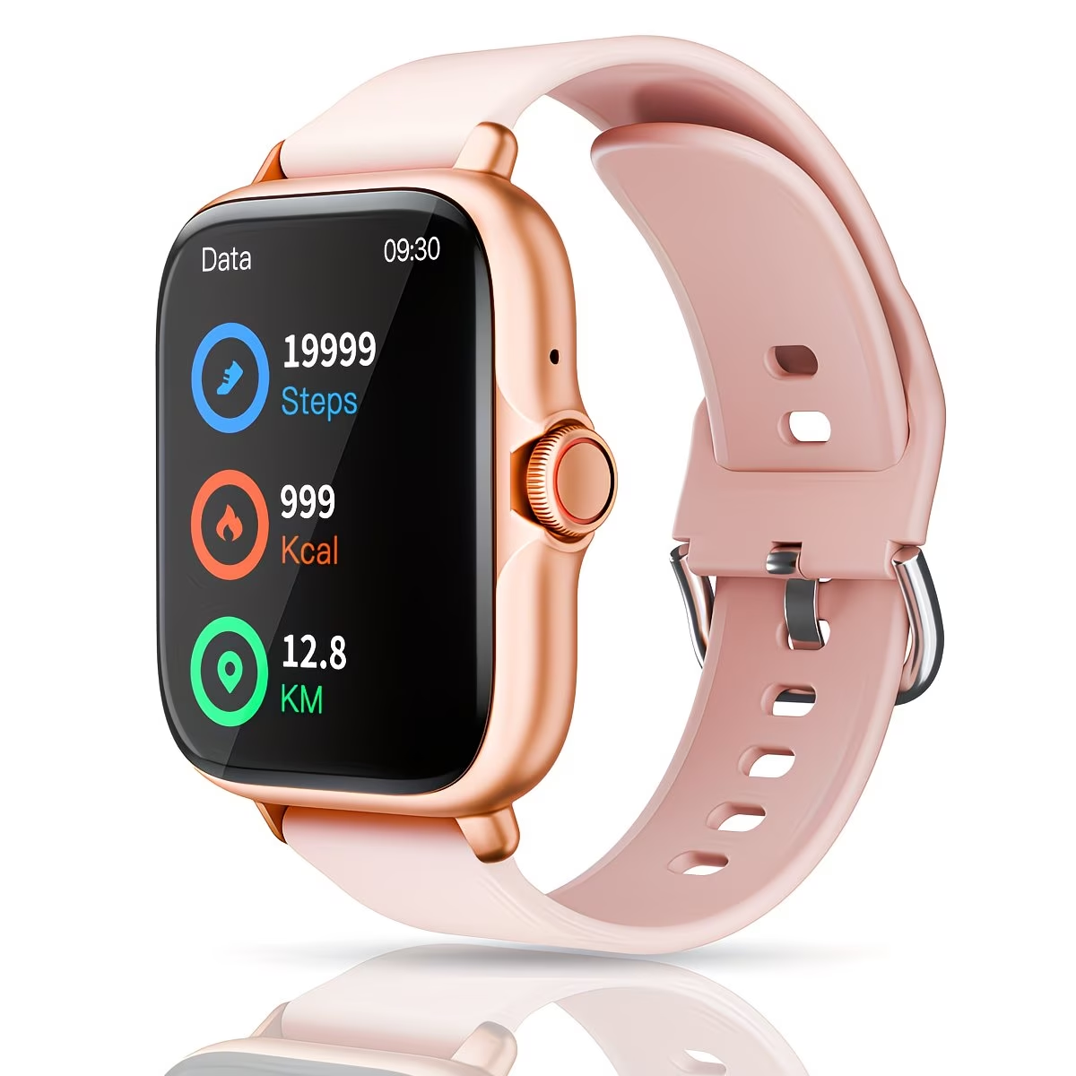 Smart Watch, 1.83'' Full Touch Screen Display with Message, Answer Make Call Smartwatch, Sports Pedometer, Information Alerts, for Iphone/Android Phones, Smartbands Fitness Watch for Women/Men Friend Gift, Birthday Gift