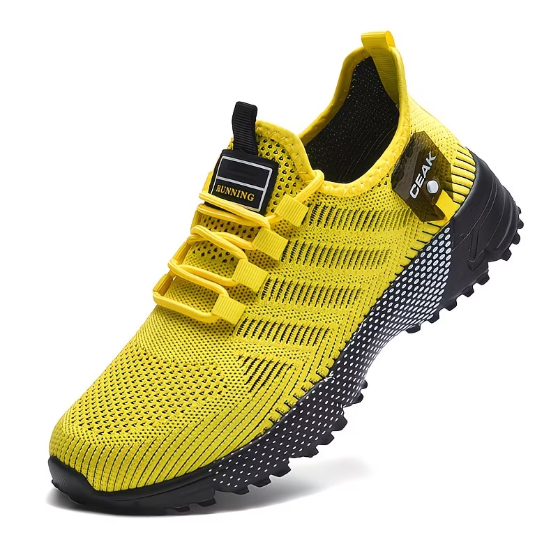 Lightweight Low-Top Training Shoes Men'S Breathable Mesh Sneakers with EVA Cushioning for Running, Hiking, Gym & Casual Wear Durable Traction Footwear All-Season Comfort, Hiking Footwear, Sleek Sporty Design & Red Accents