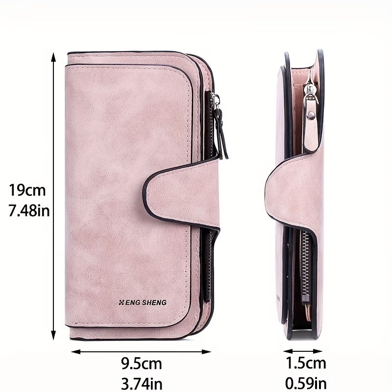 Retro Minimalist Short Walet, Solid Color Clutch Credit Card Case, Multi Card Slots Wallet