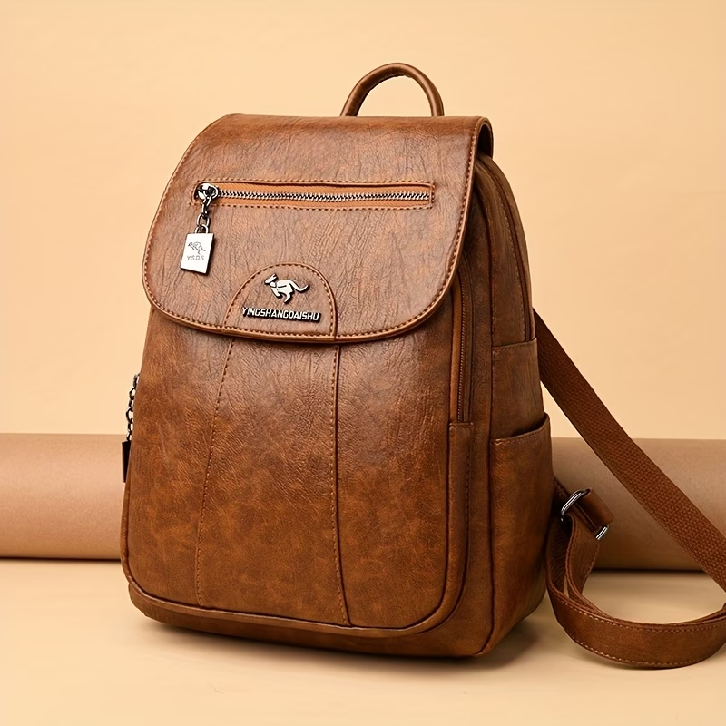 New Large Capacity Women's Backpack, Fashionable Versatile Casual Minimalist Vintage Shoulder Crossbody Bag