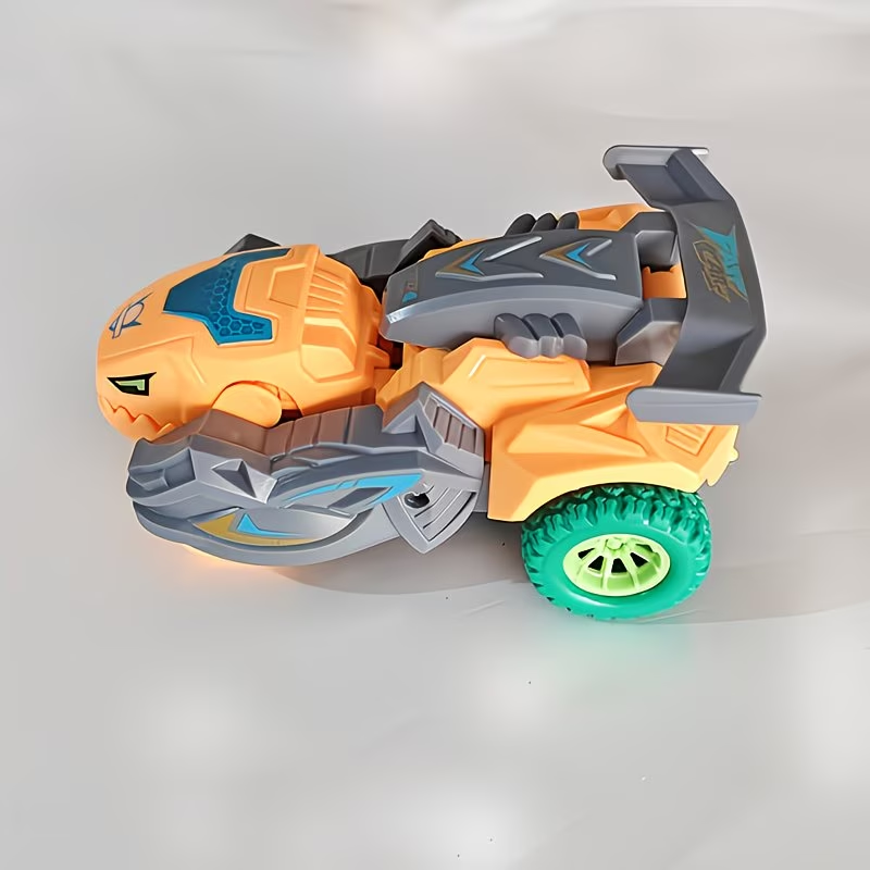 Transforming Dinosaur Car Toys, 2-In-1 Automatic Dinosaur Transform Car Toy, Dinosaur Transformer Toy for Kids Christmas, Halloween, Thanksgiving Gifts