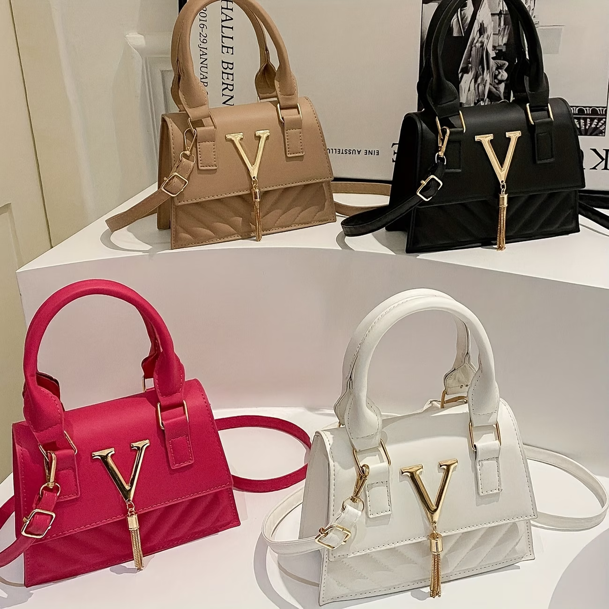 Trendy Chain Bags for Women, New Spring And Summer  Collection, Featuring a Sophisticated Embossed Design, Suitable for Shoulder, Hand, And Crossbody Wear, with Stylish Tassel Pendants