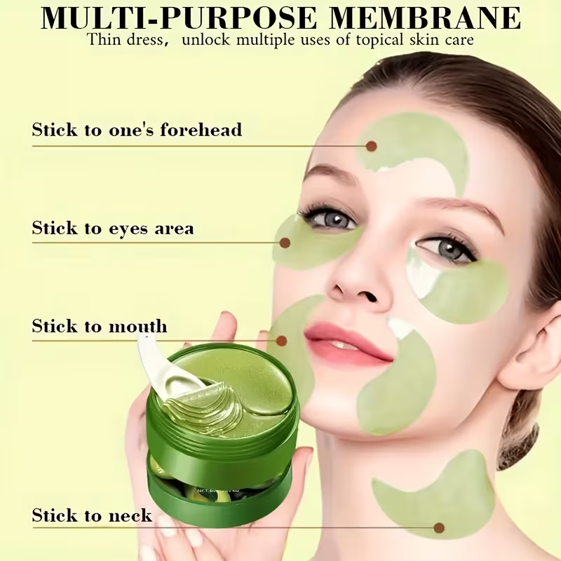 60pcs of Xioimy Avocado Collagen Eye Masks, Highly Moisturizing, And. No Refrigeration Needed, Suitable for All Seasons, Unisex, Eye Care, Moisturizing And, Skincare Routine, Skincare Enthusiasts, Skincare Products, Nourishing Care
