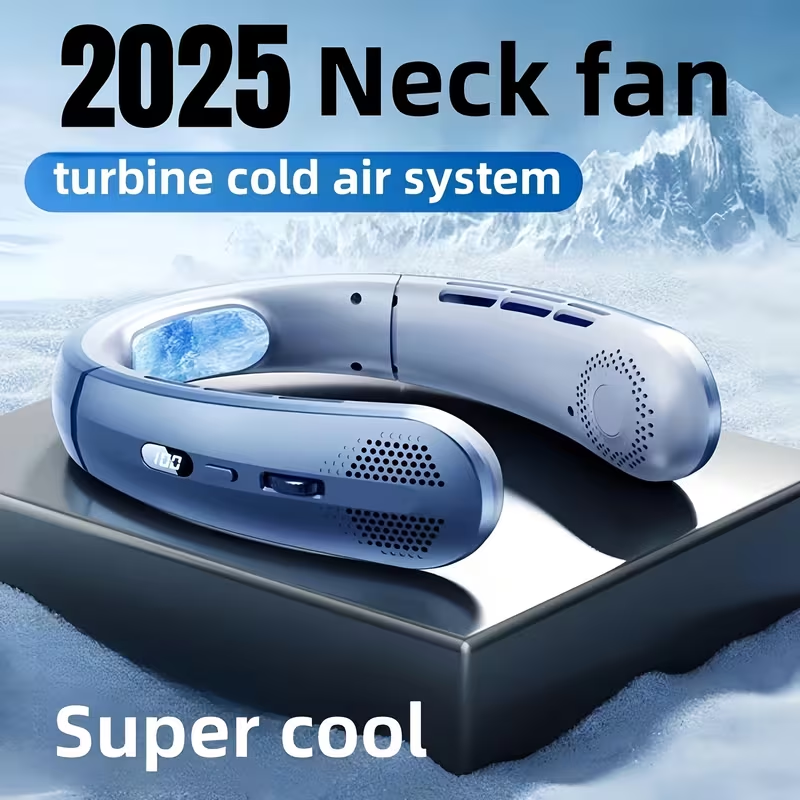 1 Portable USB Charging Neck Fan - Adjustable Strong Wind for Outdoor Sports And Activities