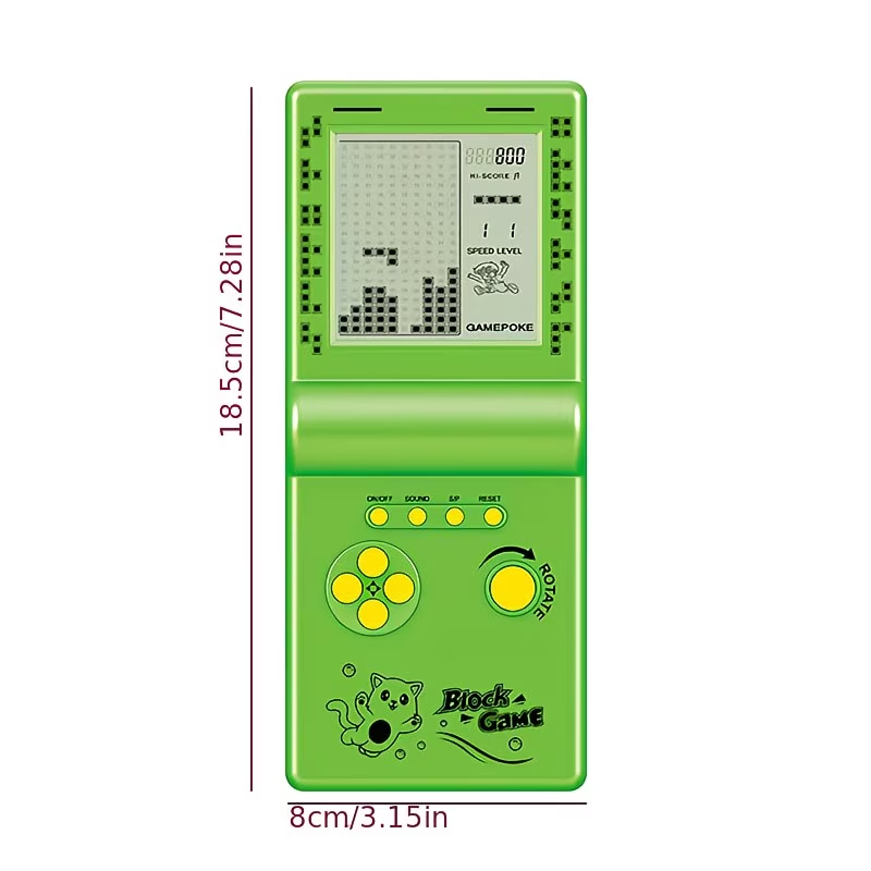 1pc Nostalgic Brick Style Handheld Game Console - Portable Multi-game Experience - the Ideal Gift for Couples (battery Not Included)