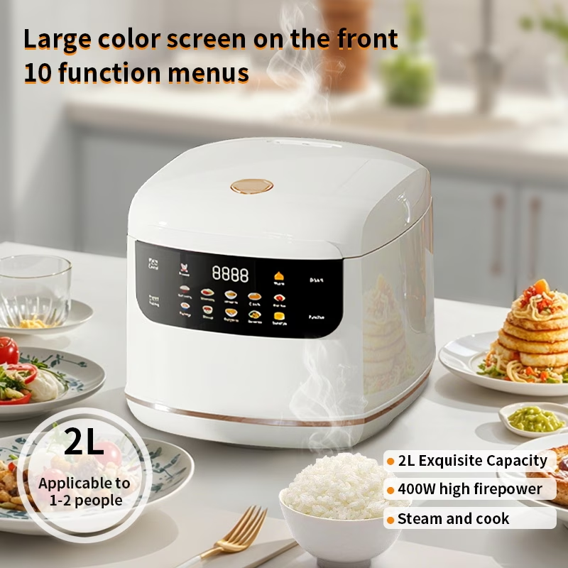 Compact 67.63oz Electric for Rice Cooker And Steamer, Ideal for Travel, Featuring a Multifunctional Design for Cooking for Rice, Porridge, And Soup. It Includes a 24-Hour Timer And a Keep-Warm Function, with a Nonstick Pot, Perfect for Dorms, Homes, Rvs