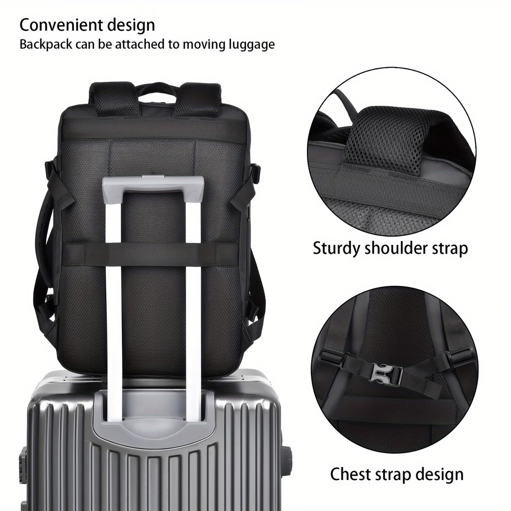 1pc Expandable Travel Backpack, Business Laptop Backpack, Fits 15.6-Inch Laptop, Christmas, Valentine's Day and Thanksgiving Gifts for Men and Women