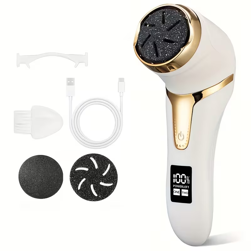 Electric Remover Rechargeable Portable Foot File with - Professional Electronic Pedi for Dead, Hard Cracked Skin Feet & Hands, Killer Device Suitable for & Travel, Ideal Foot Care Gift ，for toenail& foot clean