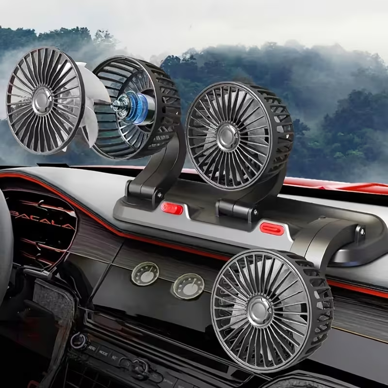 Portable Car Air Conditioning Fan, USB Powered, Desktop Fan, Exhaust Fan, Powerful Airflow, Quiet Mode, Suitable for Home, Outdoor, School, And Office Use. Batteries Not Included.