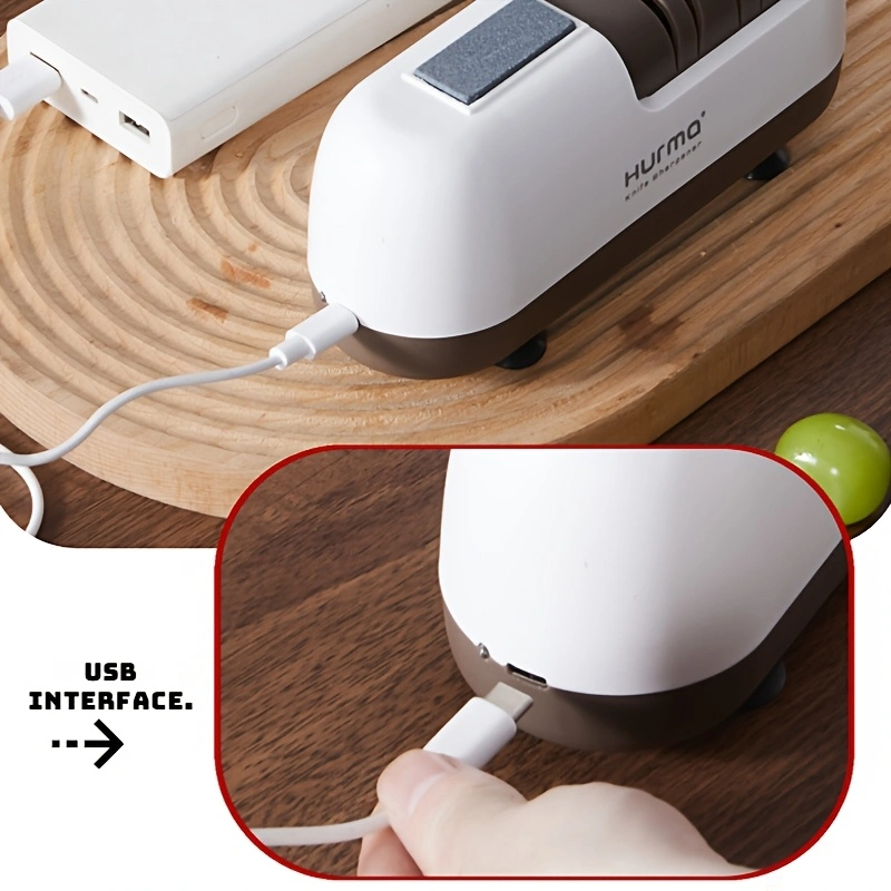 This multi-functional electric knife sharpener is a must-have for home use, suitable for various knife types and sharpening stones.