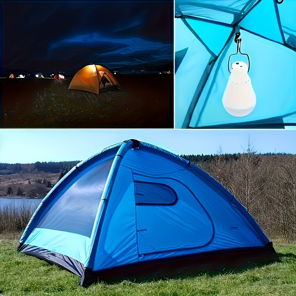 1pc LiHangStar Solar Light Bulb, Rechargeable Portable Solar Light, LED Light Bulb, Suitable for Indoor Emergency Power Outages, Outdoor Fishing, Camping and Hiking, Tent Lights