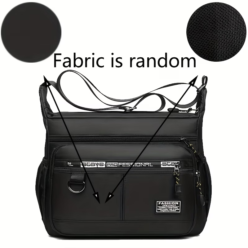 Large Capacity Men's and Women's Bag Shoulder Bag High Quality Wear- Backpack Multi-pocket Business Bag Business Casual Men's and Women's Messenger Bag [Zipper Direction Random, Random Letters]