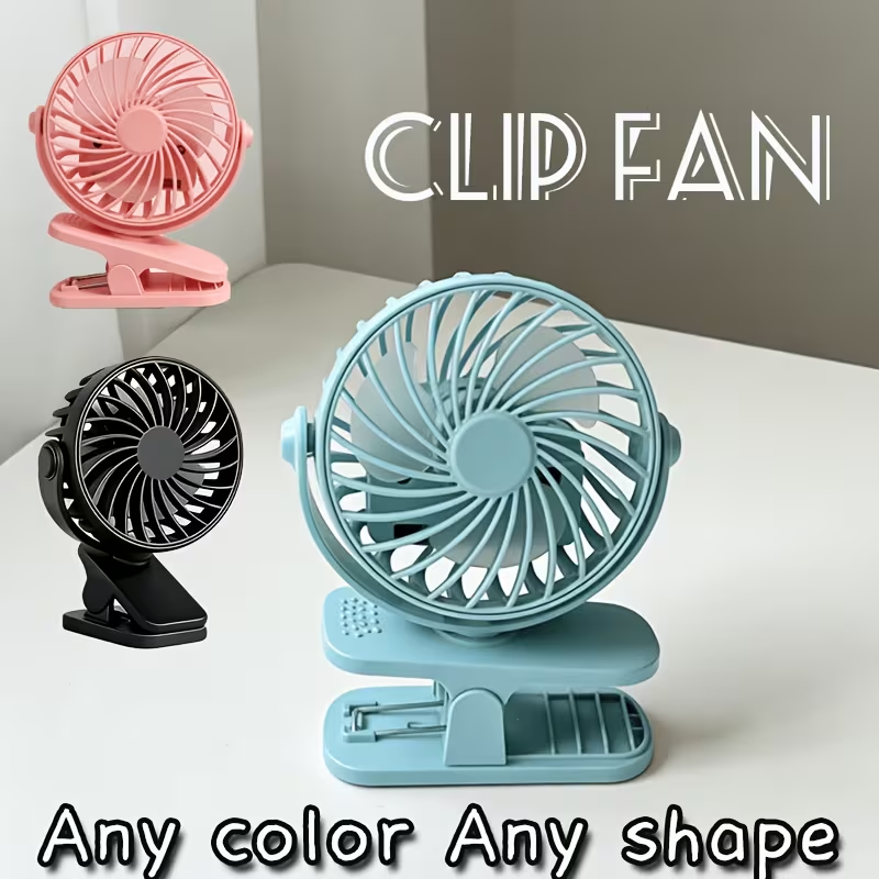 A Fan That Can Be Adjusted 720 Degrees, a USB Clip-On Fan, Compact And Portable, Ideal for Outdoor Activities And Use in