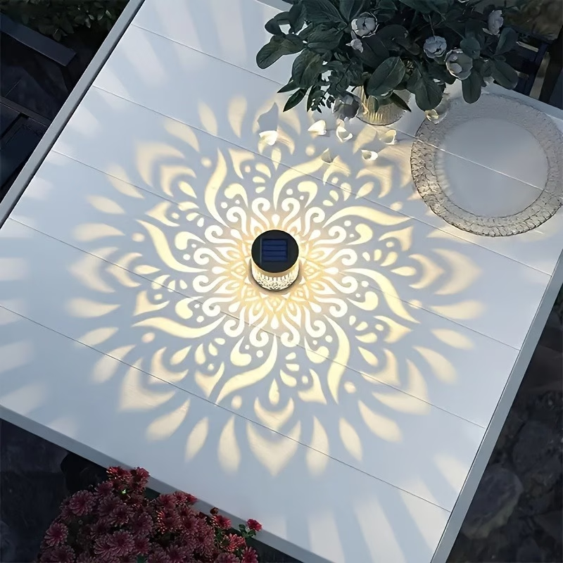 Mandala Pattern Solar Wall Light | Suitable for Gardens, Terraces, Stairs, Courtyards, Backyards, And Front Doors LED Lighting Fixture - Perfect Choice for Christmas, Halloween Parties, Garden Decoration, And Christmas Gifts
