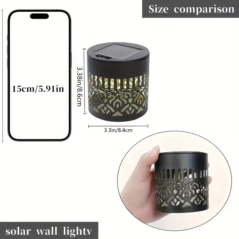 Mandala Pattern Solar Wall Light | Suitable for Gardens, Terraces, Stairs, Courtyards, Backyards, And Front Doors LED Lighting Fixture - Perfect Choice for Christmas, Halloween Parties, Garden Decoration, And Christmas Gifts