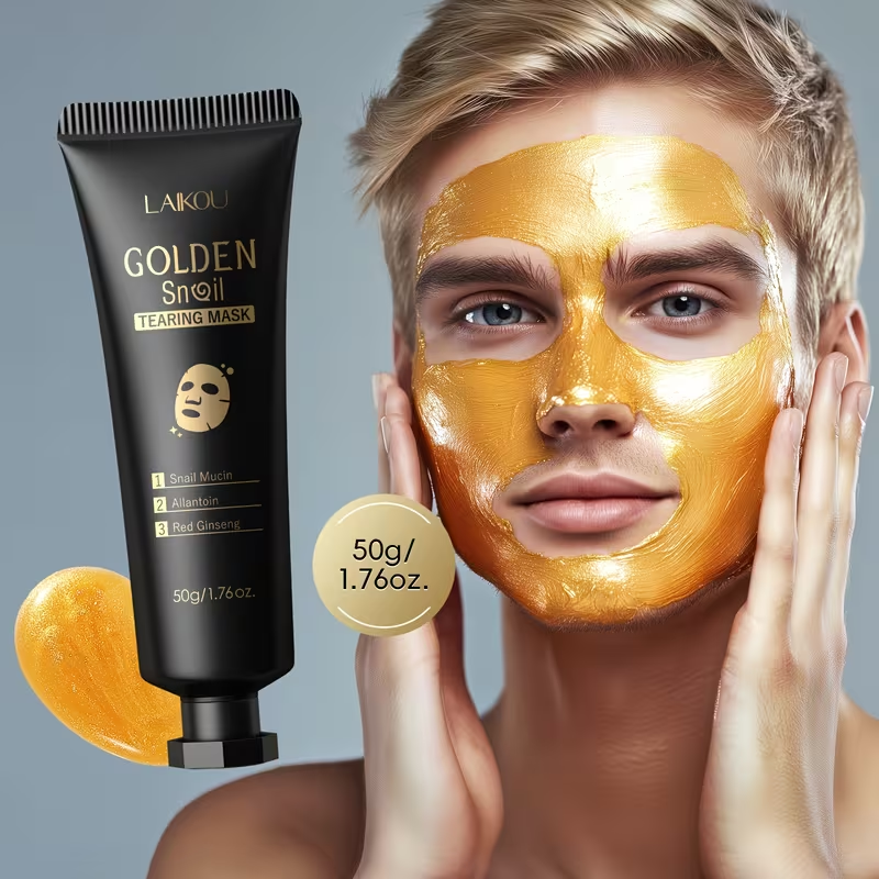 1pc or 2pcs LAIKOU Tearing/Tear-Off Facial Mask - Suitable for Women & Men, Fragrance-Free with Glycerin, Formaldehyde-Free -Off Mask for Skin, Cleansing Skincare Gift (50g/1.76oz)