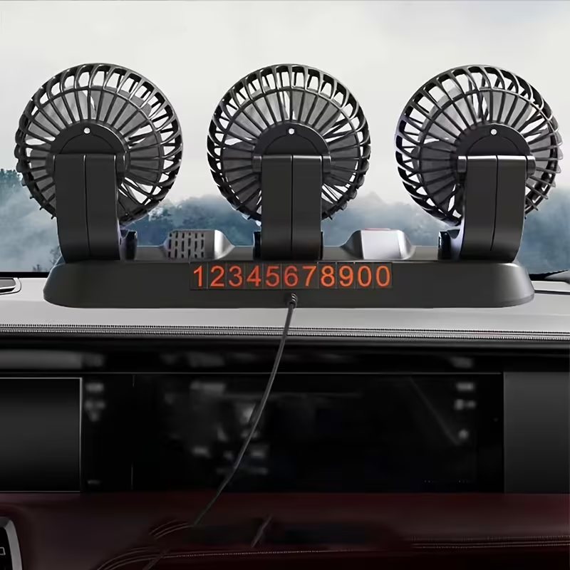 Portable Car Air Conditioning Fan, USB Powered, Desktop Fan, Exhaust Fan, Powerful Airflow, Quiet Mode, Suitable for Home, Outdoor, School, And Office Use. Batteries Not Included.