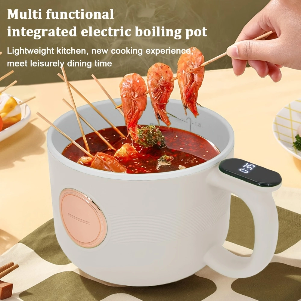 Multifunctional mini electric cooker, portable electric cooking pot, electric clay pot rice cooker for home and dormitory use