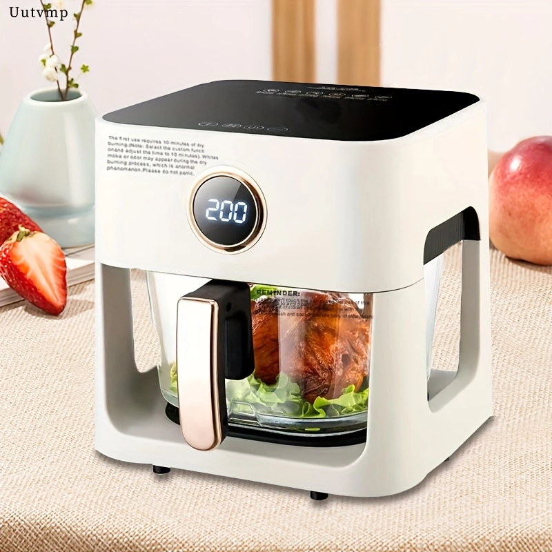 Home-use multi-functional smart air fryer, large capacity 6 liters, visual air fryer, fully automatic electric fryer.