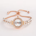 New Casual Fashion Women'S Bracelet Watch Cute Round Small Dial Leaf Feather Shape Strap Women'S Jewelry Watch Alloy Quartz Watch Gift Giving Etc