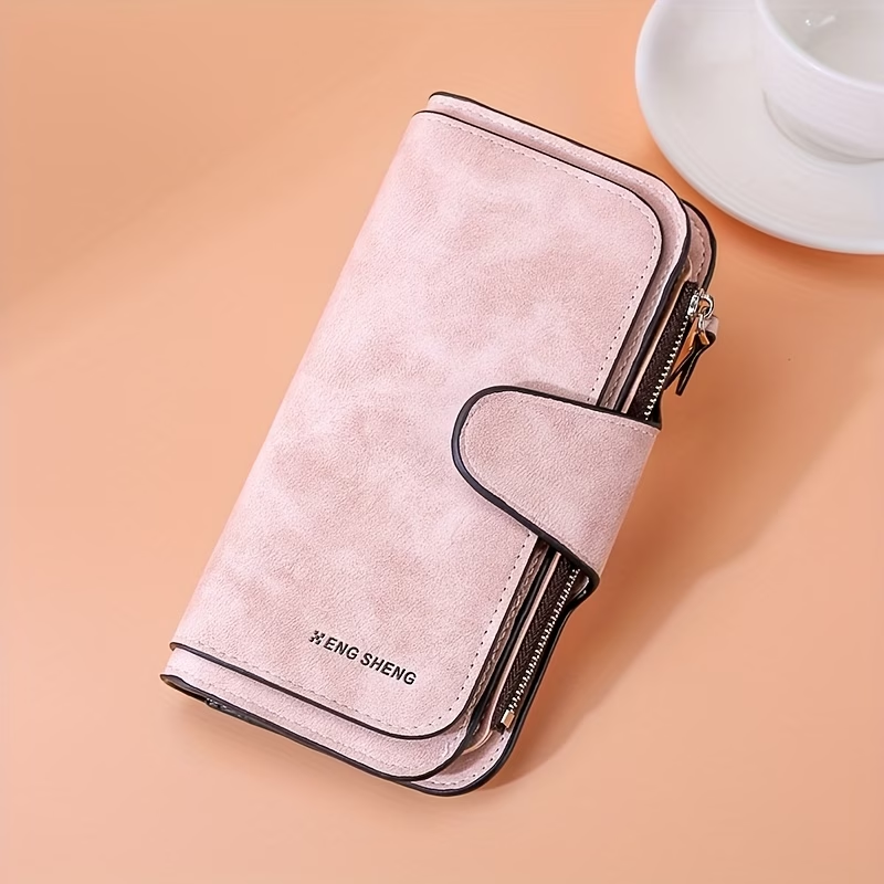 Retro Minimalist Short Walet, Solid Color Clutch Credit Card Case, Multi Card Slots Wallet