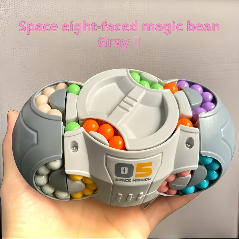 Magic Beans Stress Relief Toy, 3D Multifaceted Space Magic Beans Fingertip Puzzle Toy, Cube Toy, an Interesting Ideal
