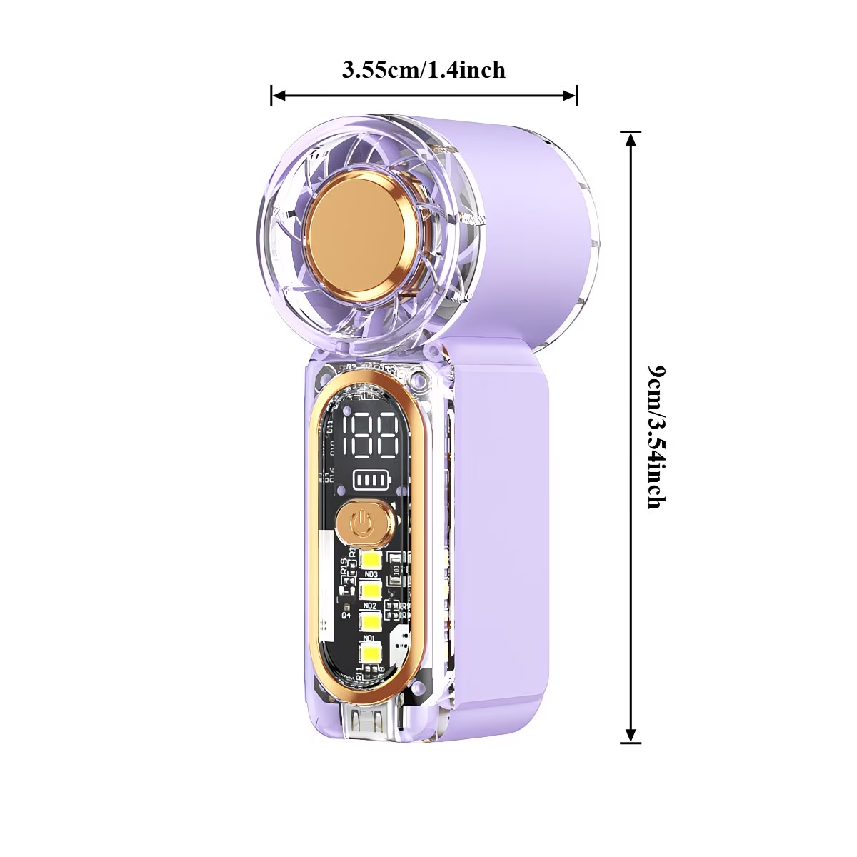 Ultra-Quiet Mini Fan, Low Noise Operation, Ultra-Long Life, Mini Size, Pocket-Sized, Portable, Suitable for Dormitories, Classrooms, Libraries, Mini Compressible Fan, Lightweight Design, 22000 RPM High-Speed Airflow