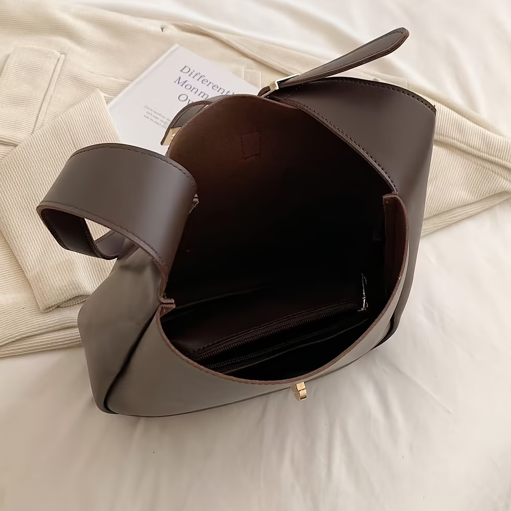 Women's Single-Shoulder Bag, High-End Texture Vintage Large-Capacity Bag, Super Popular and Trendy Versatile Crossbody Bag, Single-Shoulder Bucket Bag