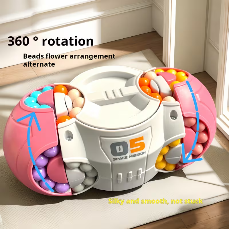Magic Beans Stress Relief Toy, 3D Multifaceted Space Magic Beans Fingertip Puzzle Toy, Cube Toy, an Interesting Ideal