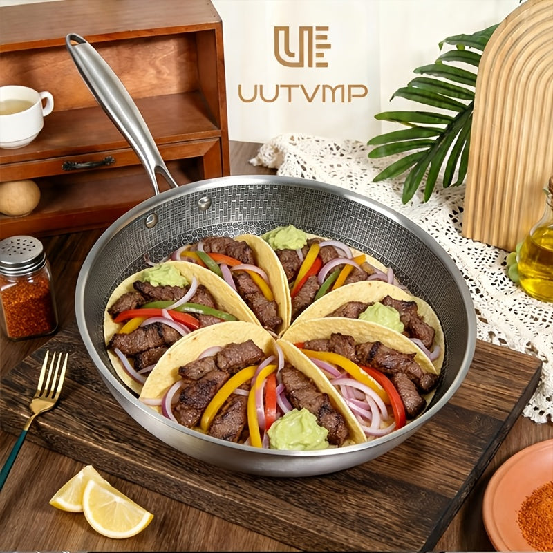 Craftsmanship honeycomb Wok cookware, non stick Chinese Wok explosive stir fry pan with large capacity Deep Frying Pan for versatile cookware in the kitchen