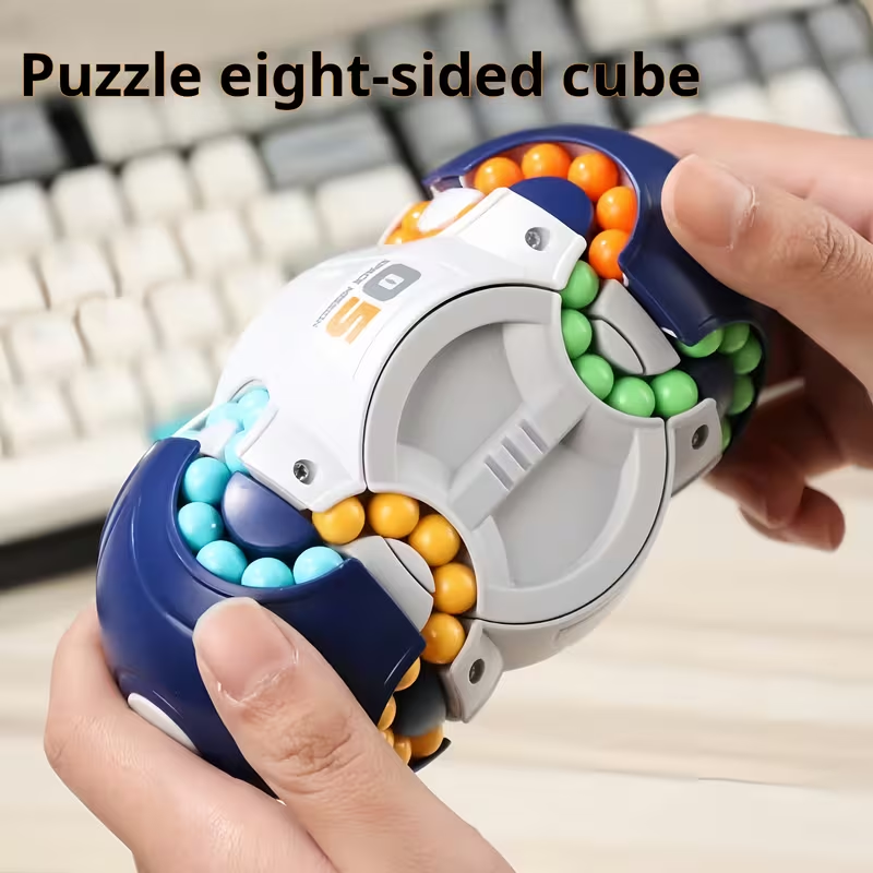 Magic Beans Stress Relief Toy, 3D Multifaceted Space Magic Beans Fingertip Puzzle Toy, Cube Toy, an Interesting Ideal