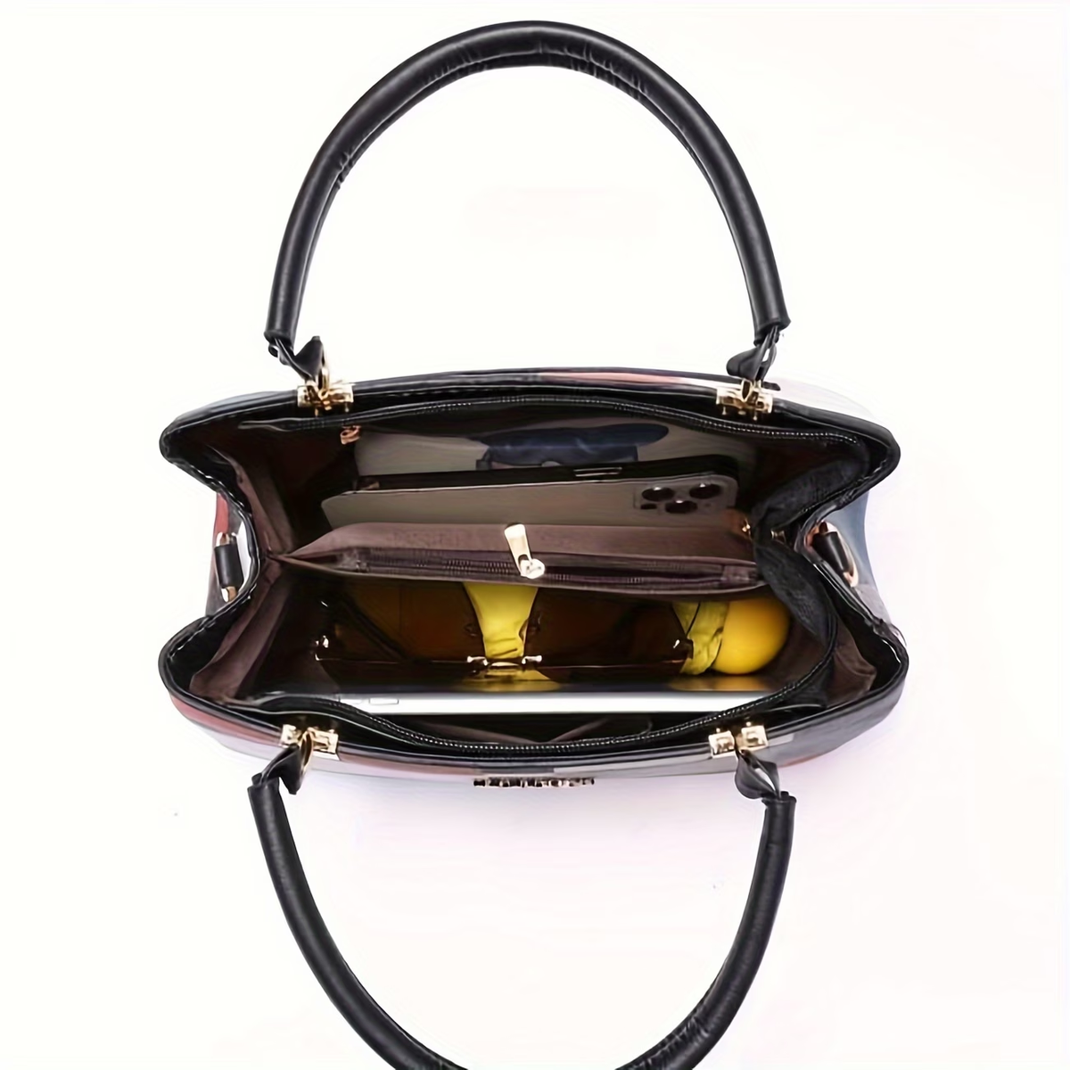 Plaid Decorated Wo 's Fashion Small Handbag with Ball Decoration Multi-Layer Mini Handbag Suitable for Date Party Student White Collar