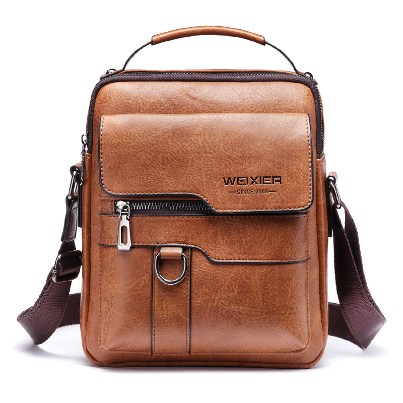 Fashionable High-End Vintage Shoulder Bag, Vertical Business Versatile Casual Crossbody Commuter Messenger Bag