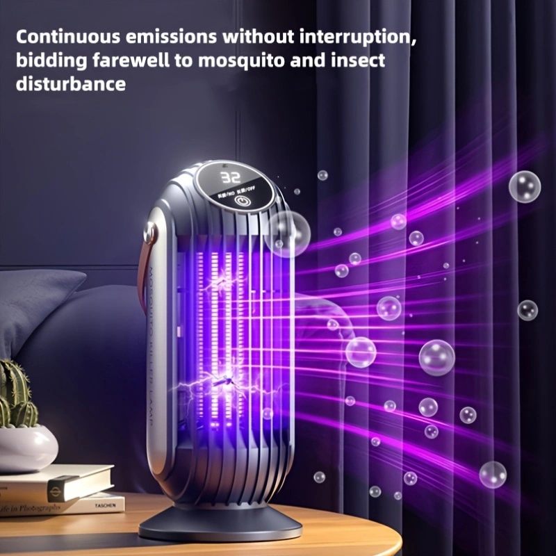 "Mosquito Killer" Smart Light Sensor with Powerful Electric Shock: Safe and Harmless, High-Power Mosquito Killer Lamp for Home Use, Desktop, Wall Mounting, and Outdoor Use.
