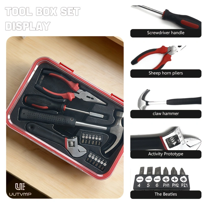 Home Multi-Function Tool Kit - Portable Storage Hardware Toolbox