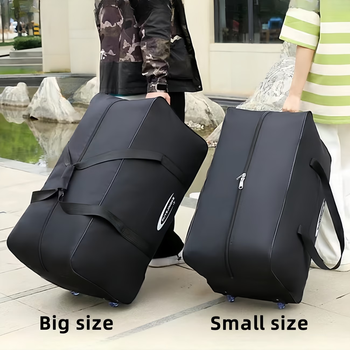 1pc Enormous Suitcase with Wheels, Large Portable Travel Bag, Foldable Travel Bag, Multifunctional Luggage Bag - Extended Handle Design, Upgraded Smooth Crystal Wheels - Suitable for Short And Long Distance Travel, Outings, Moving, College