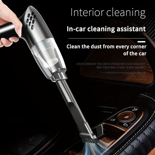 12V 5100PA Hand-held Car Vacuum Cleaner | Super Strong Suction, High-power, Portable, Mini, with Crevice and Accessory Kit,  Without Battery